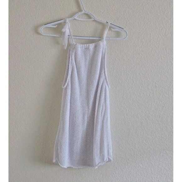 Rag & Bone Crochet Tank Top Size Small Cotton Open Knit White - Picture 5 of 9